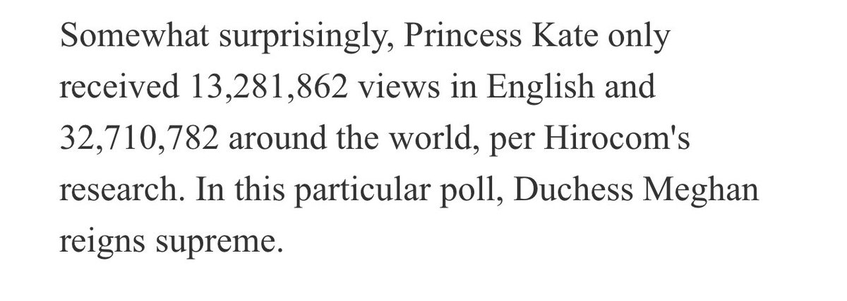 SageKnowsAll's tweet photo. Oh my god 

Searches for Meghan beat out every single Royal living or dead 

The volume of searches for Kate? 

13 million.

Meghan? 47 million. 

I am deceased. https://t.co/0IFLgxkz5t