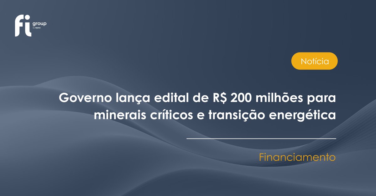 💡 Minerais críticos são estratégicos para a transição energética, mas transformar descobertas geológicas em produção industrial exige capital, tecnologia e políticas bem direcionadas.

O governo federal lançou R$ 200 milhões na nova rodada do <a href="/Finep/">Finep</a> Mais Inovação Brasil para