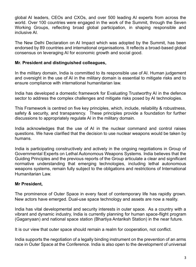 India at Conference on Disarmament, Geneva tweet media