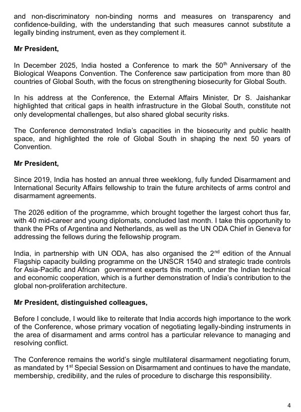 India at Conference on Disarmament, Geneva tweet media