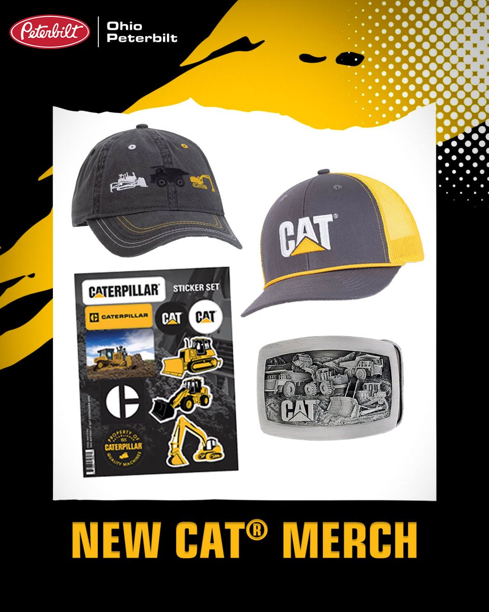 OhioPeterbilt's tweet image. Gear up with the latest CAT essentials! Shop our newest arrivals: bit.ly/3OpLqUs #CAT #CATMerch #Caterpillar #OhioPeterbilt #ShopNow