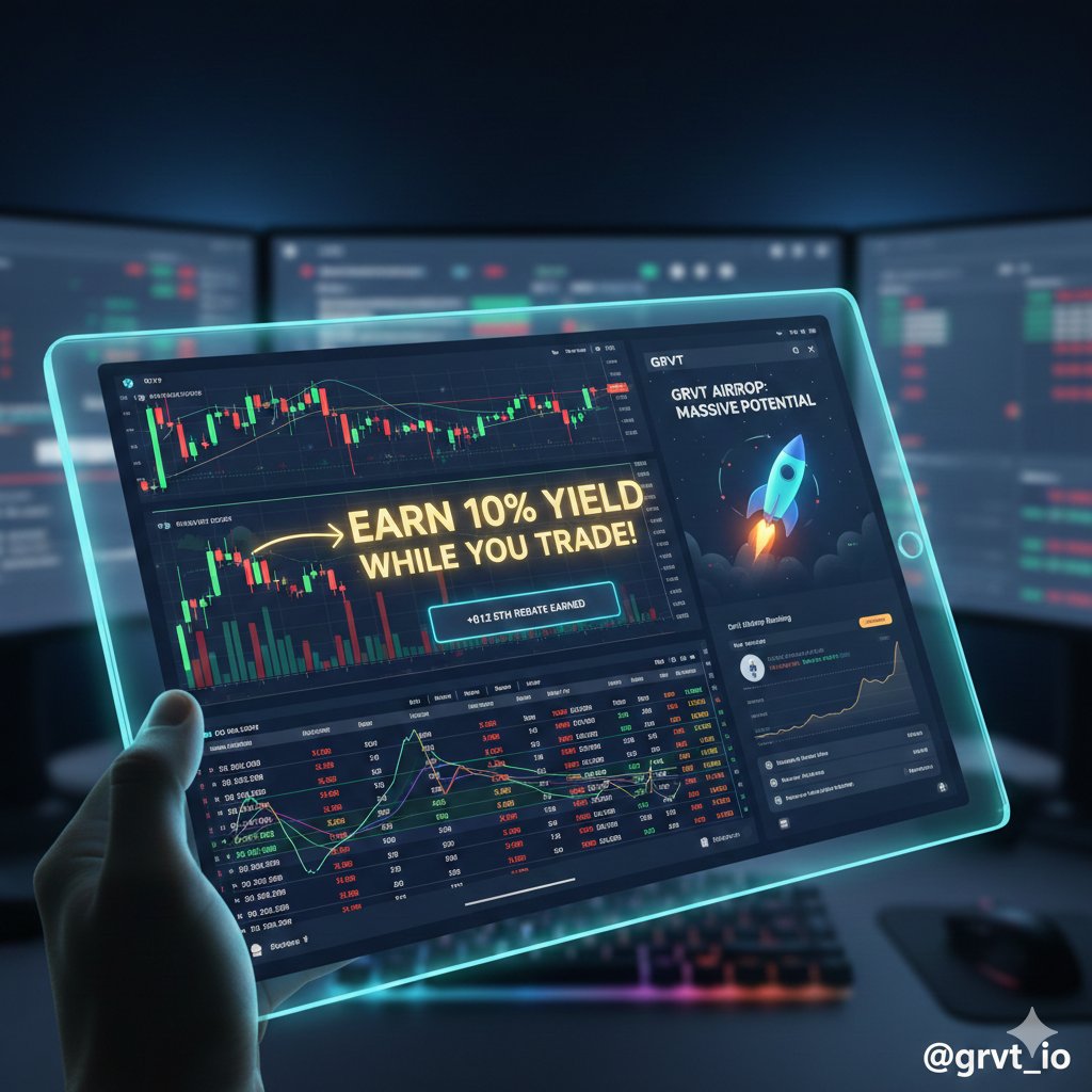 ct_tushar's tweet photo. Trading on @grvt_io is next level. Tight spreads and deep orderbooks make execution smooth, but getting paid to trade via negative maker fees is the real win. 

Plus, earning ~10% yield on my balance while active? Unmatched. Airdrop potential is massive. 
#DeFi #GRVT https://t.co/oFugpA4OsE