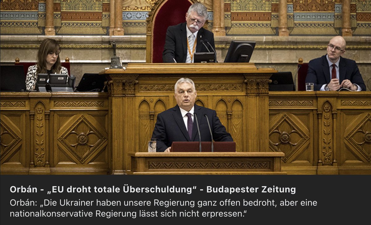„In den EU-Verträgen ist eindeutig festgelegt, dass die EU-Kommission verpflichtet ist, Mitgliedstaaten in Konflikten mit Drittstaaten beizustehen.
Es wäre also ihre Pflicht, an unserer Seite zu stehen!
Aber sie tut es nicht.“
Ministerpräsident Viktor Orbán am Montag im