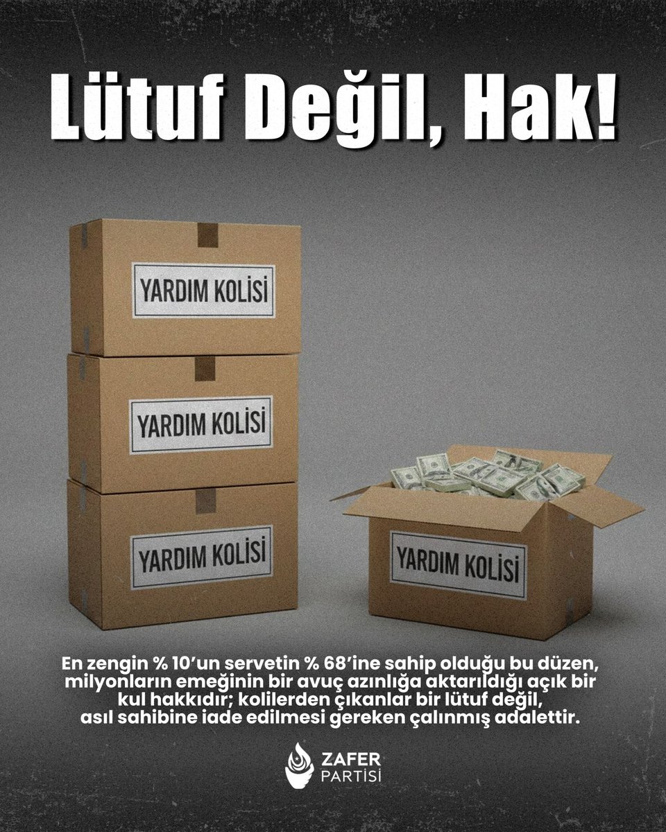 Yardıma muhtaç insanlar değil hak ettiğini kazanabilen kendi emeğinin karşılığını fazlasıyla alan insanlar özgür olur...
#KulHakkı
<a href="/zaferpartisi/">Zafer Partisi</a> 
<a href="/umitozdag/">Ümit Özdağ</a> 
<a href="/Ercanzaferde/">Ercan Yılmaz</a>