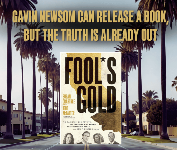 <a href="/GavinNewsom/">Gavin Newsom</a> <a href="/harrisonjaime/">Jaime Harrison</a> Don't be fooled by <a href="/GavinNewsom/">Gavin Newsom</a>. 

Read Fool's Gold by <a href="/susancrabtree/">Susan Crabtree</a> and <a href="/JeddMcFatter/">Jedd McFatter</a>. 

Forward by <a href="/peterschweizer/">Peter Schweizer</a>. Endorsed by <a href="/mirandadevine/">Miranda Devine</a>. 

Available at Amazon and where most books are sold. 

👇👇👇