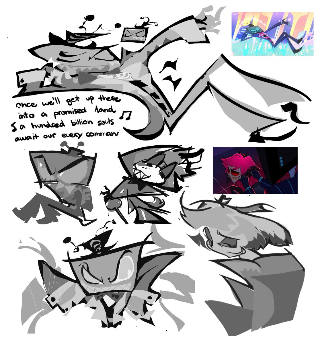 some of my #radiostatic and #murdermedia sketches