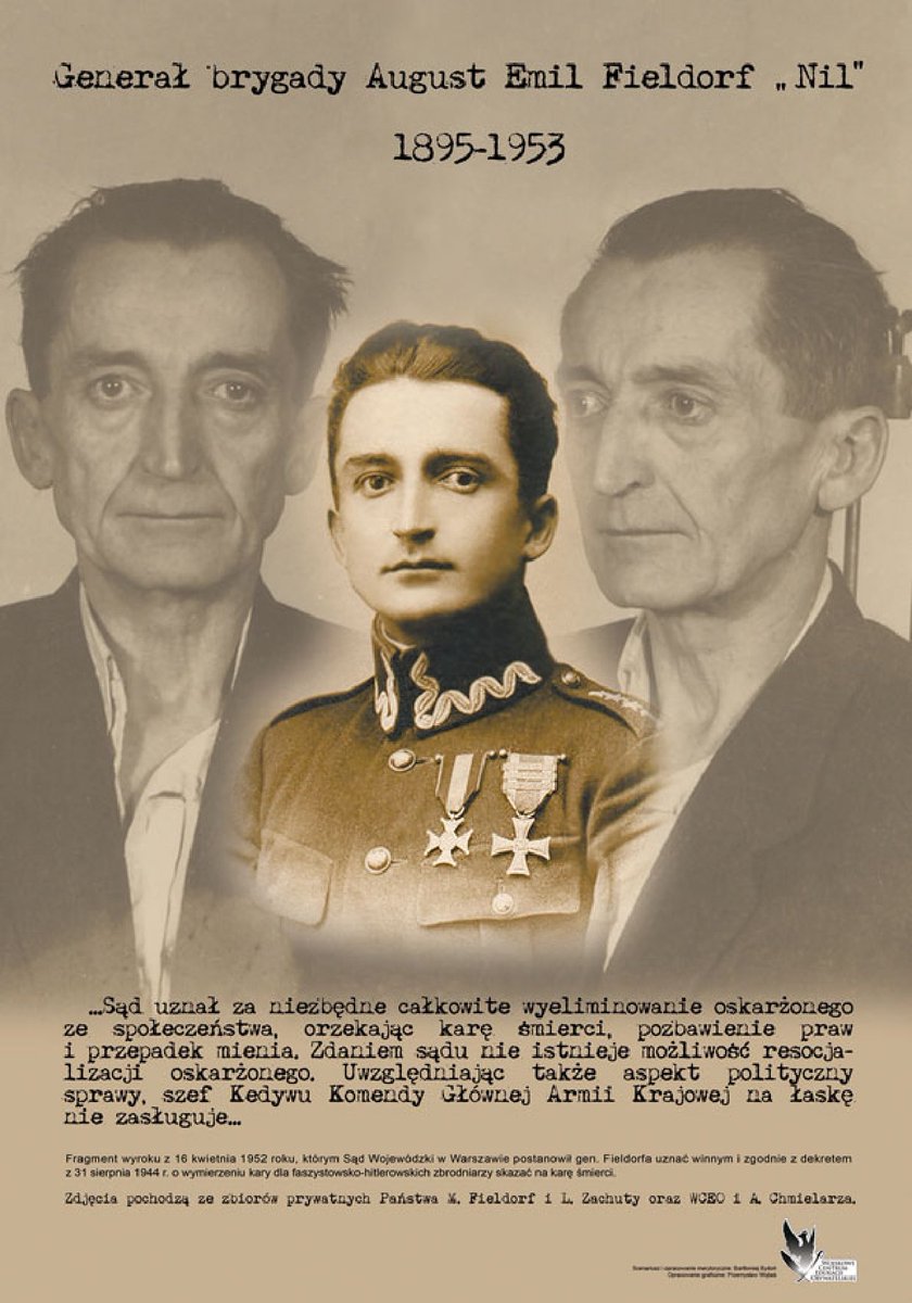 "🕊🇵🇱Czy wiesz, dlaczego mnie skazali?
Bo odmówiłem współpracy z nimi.
Pamiętaj, żebyś nie prosiła ich o łaskę!
Zabraniam tego".🕊🇵🇱

Generał August Fieldorf "Nil".🙏💔

20.03.1895-24.02.1953