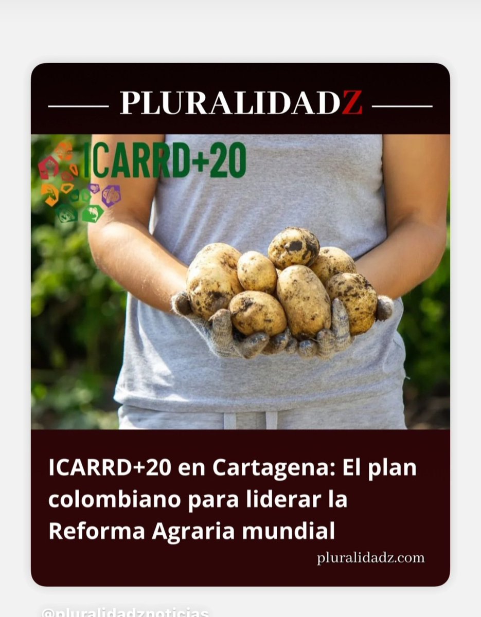 Suelos degradados hoy = hambre mañana.
Por eso la #ICARRD20 habla de planificación territorial, no de discursos verdes vacíos.