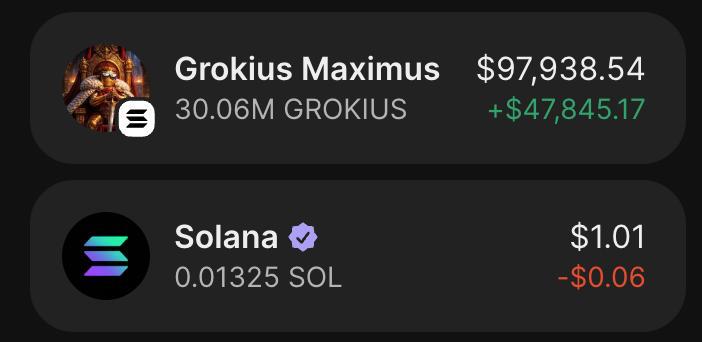 $GROKIUS = $97.94K

7.64K $GROKIUS giveaway.

Like.
RT.
SOL address.

12 hours.