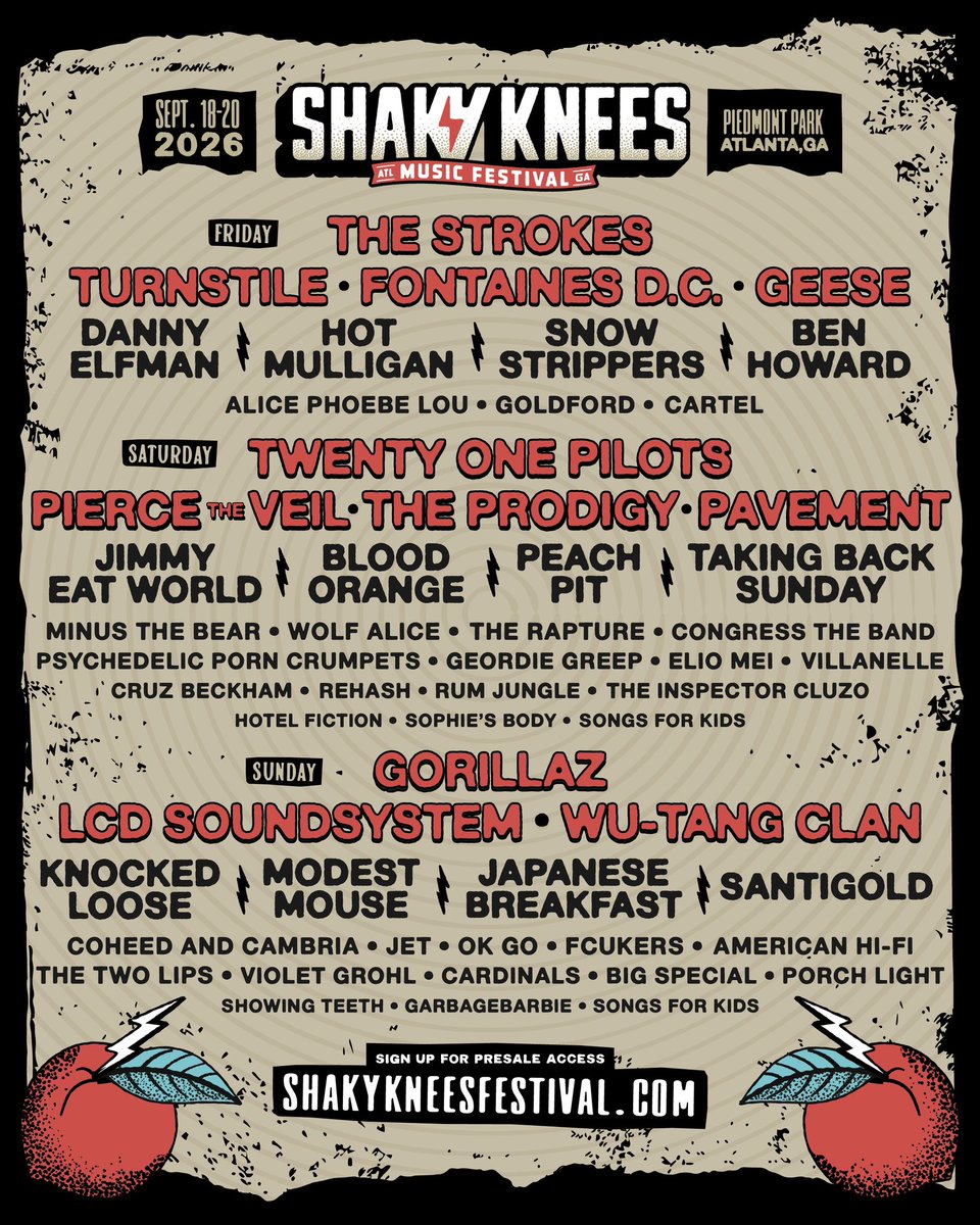 piercetheveil's tweet image. .@SHAKYKNEESFEST 2026. shakykneesfestival.com/tickets