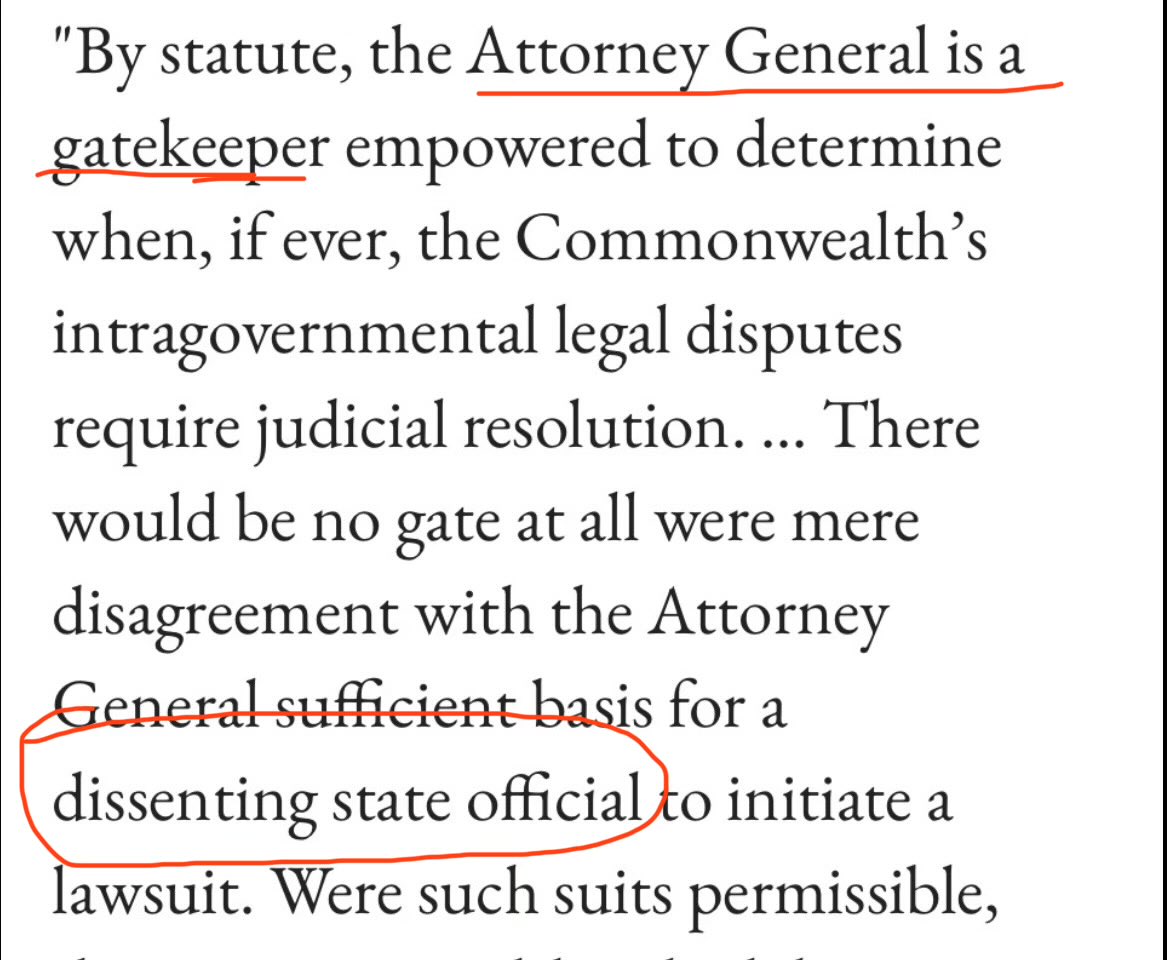 The AG calls herself the “gatekeeper”. But those gates were never meant to be locked to the people. Gatekeeping justice isn’t leadership. It’s obstruction. The courts belong to the people, not the politicians. So yes — I dissent. 

#mapoli #dissent