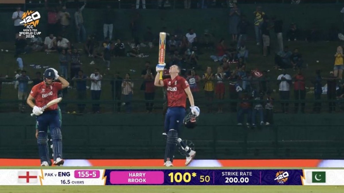Meet Harry Brook 

>Bro Scored 100 of 50 balls!
>Bro became first Captain with Hundred in T20 World Cup History
>Bro Cooked Pakistan's Premium Bowler left,right &amp; Centre.
> Bro Kept Scoring Runs with approx 200 SR from one End while other batters were struggling. 

#PAKvsENG