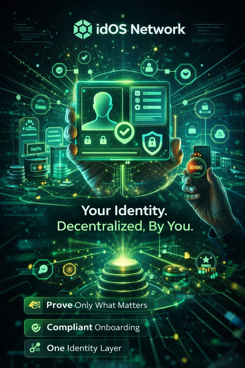 Most people don't realize this yet, but identity is the missing layer of Web3.

Wallets prove ownership.
Chains prove execution.
But who you are? 
That's still broken.

This is where <a href="/idOS_network/">idOS</a> quietly changes the game.

Instead of leaking personal data to every dApp, idOS