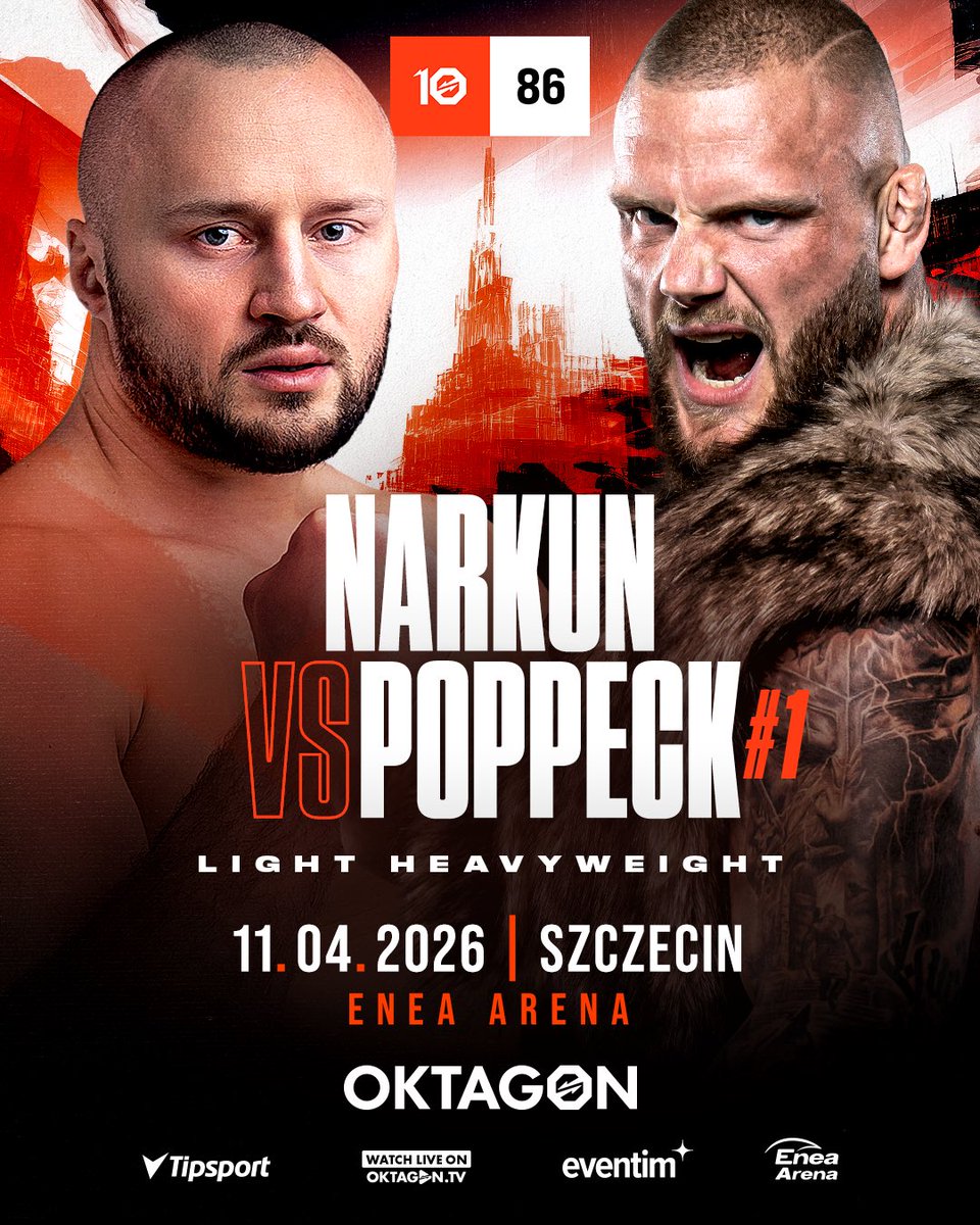 🚨 BREAKING NEWS 🚨

Polish MMA superstar, Tomasz Narkun (21-6) 🇵🇱 has signed with OKTAGON!

He’ll make his debut in a mouth-watering light heavyweight bout against Alexander Poppeck (20-5, 1NC) 🇩🇪 at OKTAGON 86 in Szczecin on April 11.

Buy tickets👇🏼
🎫 oktagonmma.com/en/events/okta…