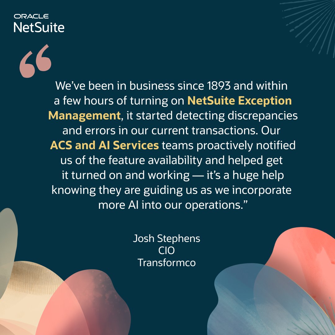 Whether you’ve been in business for 133 years or just getting started, see how you can take the next step in your AI journey with <a href="/NetSuite/">NetSuite</a> Customer Success AI Services on February 25. social.ora.cl/6015hoY5X