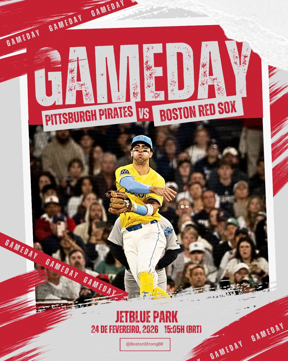 ⚾️ HOJE TEM RED SOX 🔴🧦

🆚 Pittsburgh Pirates
🕒 15:05h (BRT)
🏆 MLB Spring Training
🏟️ JetBlue Park 

#MLB #RedSox #DirtyWater #MediasRojas
