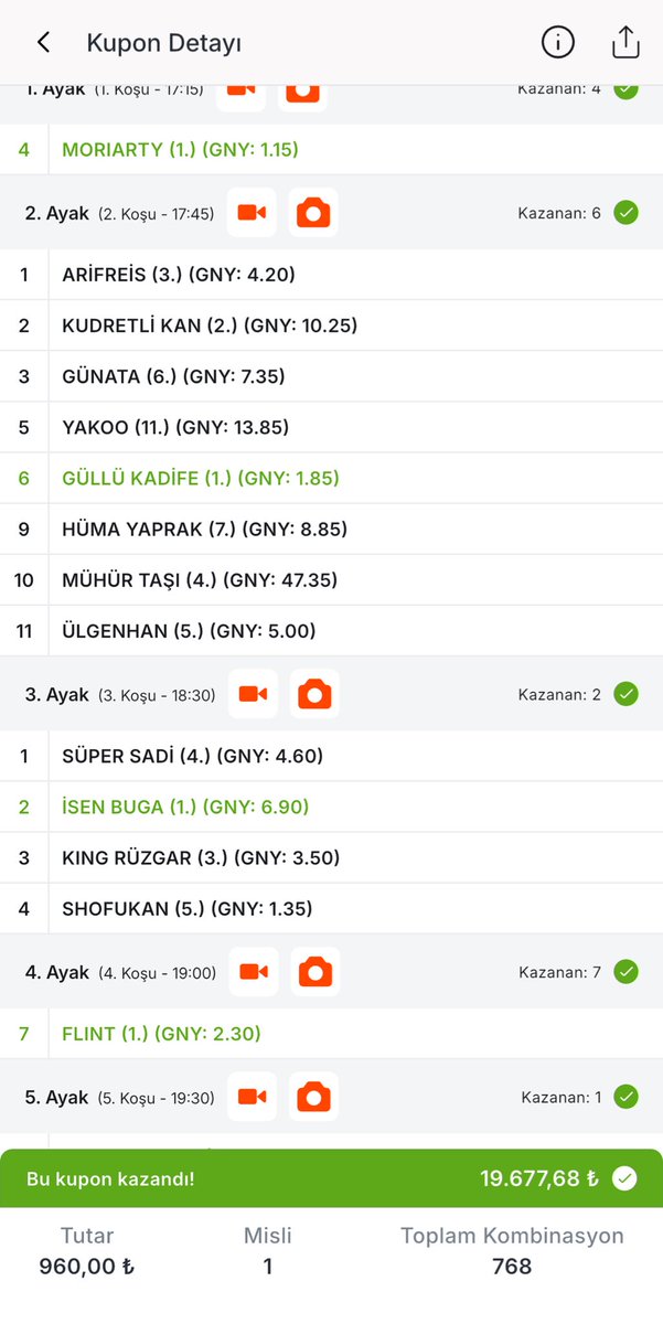 19.677 lira veren Antalya ilk altılısı tamam, darısı ikinci altılıya..
