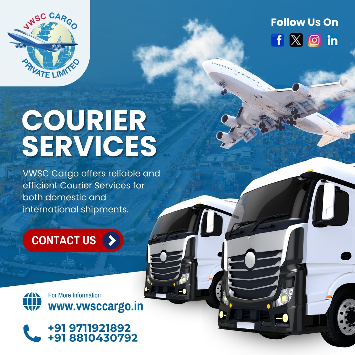 VWSC211454's tweet photo. Delivering trust across miles
📷 Visit us: https://t.co/Zj6mY1kp7Q
📷 Contact: +91 9711921892 | +91 8810430792
#VWSCCargo #CourierServices #LogisticsSolutions #FastDelivery #InternationalShipping #DomesticCourier https://t.co/oTrpucBSVU