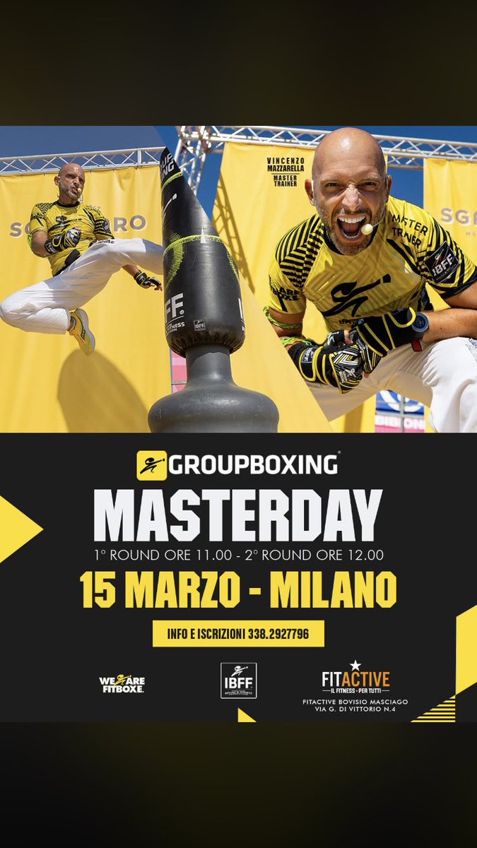 ibffofficial's tweet image. Nuova tappa dei Masterdays targati IBFF in giro per L’ Italia 🤩
Ti aspettiamo a Milano con il Master Trainer Vincenzo Mazzarella e con il Team Lombardia 
Per info ed iscrizioni :
📱338/2927796
💻info@ibff.it

#fitboxe  #ibff #groupboxing #RiminiWellness