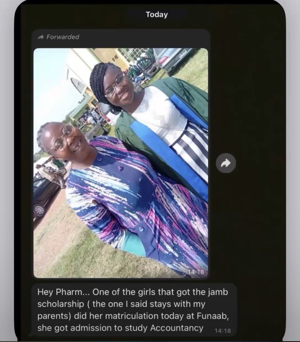 mydigiparents's tweet photo. Last year, we launched #JAMBfor100 and provided JAMB forms for 100+ students. Today, many are studying in universities across Nigeria. 

The second image shows one beneficiary matriculating last year.

At ₦10,000 per form, we proved that together, we can change a child’s life. https://t.co/j8MsyPOlZc