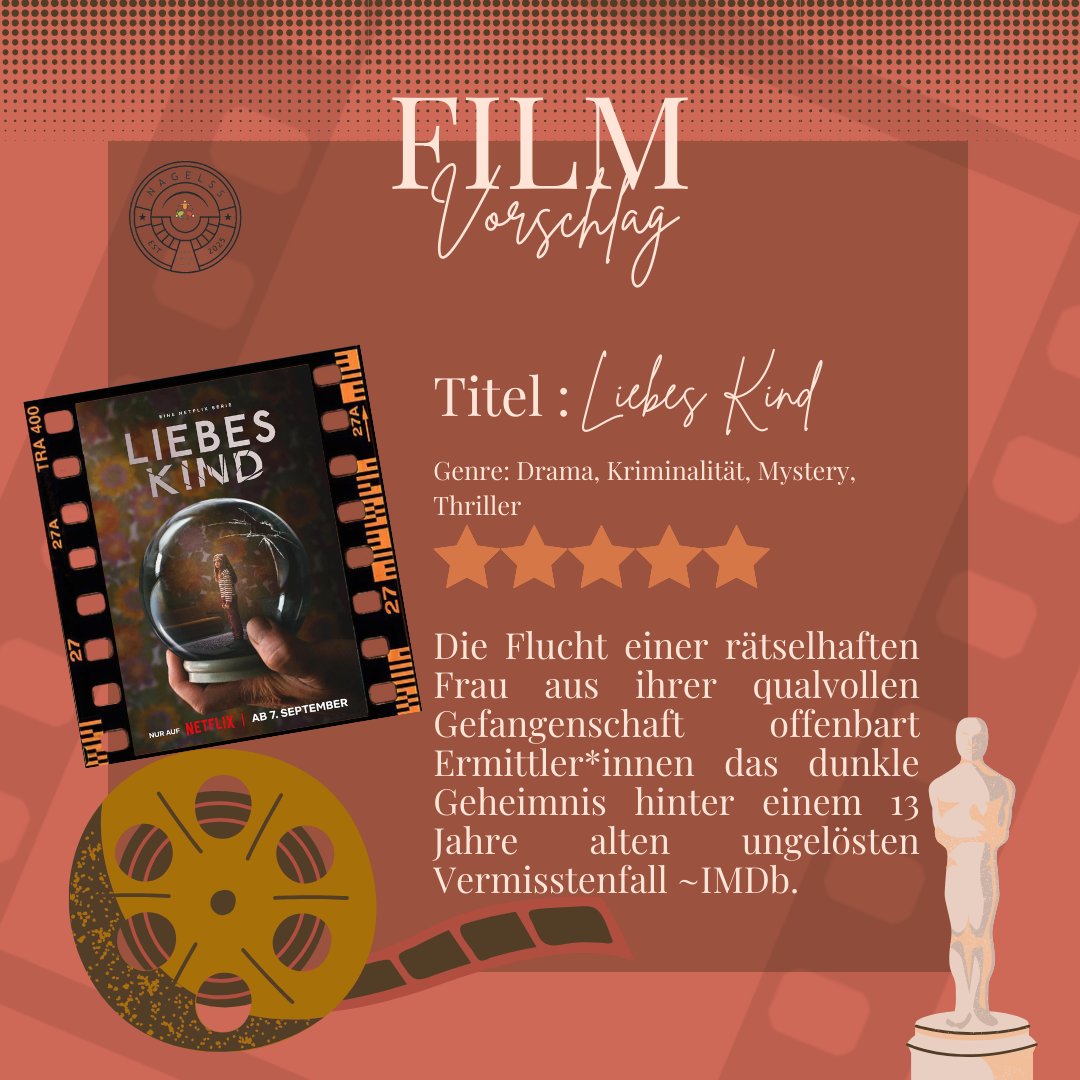 nagelss_ng's tweet image. 🎬 This week’s pick: Liebes Kind

A gripping German thriller about a woman who escapes captivity — uncovering secrets tied to a 13-year-old disappearance.

Perfect for suspense lovers learning German 🇩🇪

#NAGELSS #GermanSeries #LearnGerman