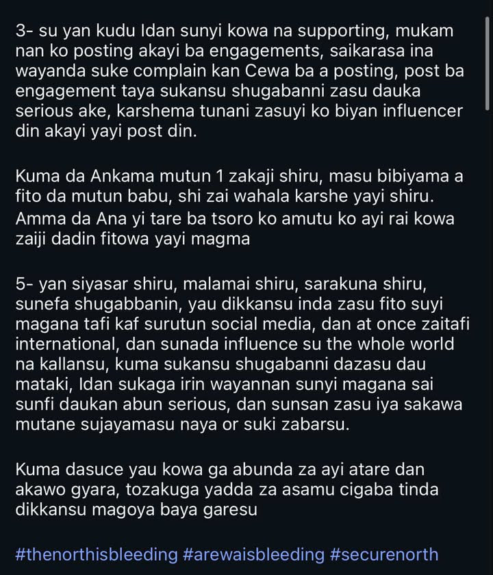 Northern blog tweet media