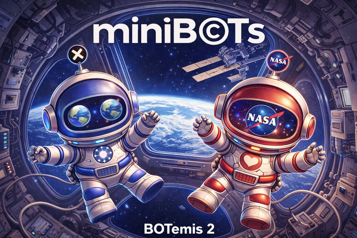 xBOTalgo's tweet photo. @elonmusk @SpaceX @NASA 

🤖♥️miniB©Ts💙🤖 crew has successfully conquered the  ⬇️
Moon 🚀🌕
and Mars! 🚀🔴 

Exclusive shots from BOTemis 2 mission 😏 

SpaceX &amp; NASA might be a little jealous... 😉 

MOONVOIT... vanity address confirmed! 

#miniBOTs  #BOT #BOTemis2 
#MOON #MARS https://t.co/syU65wgzdF