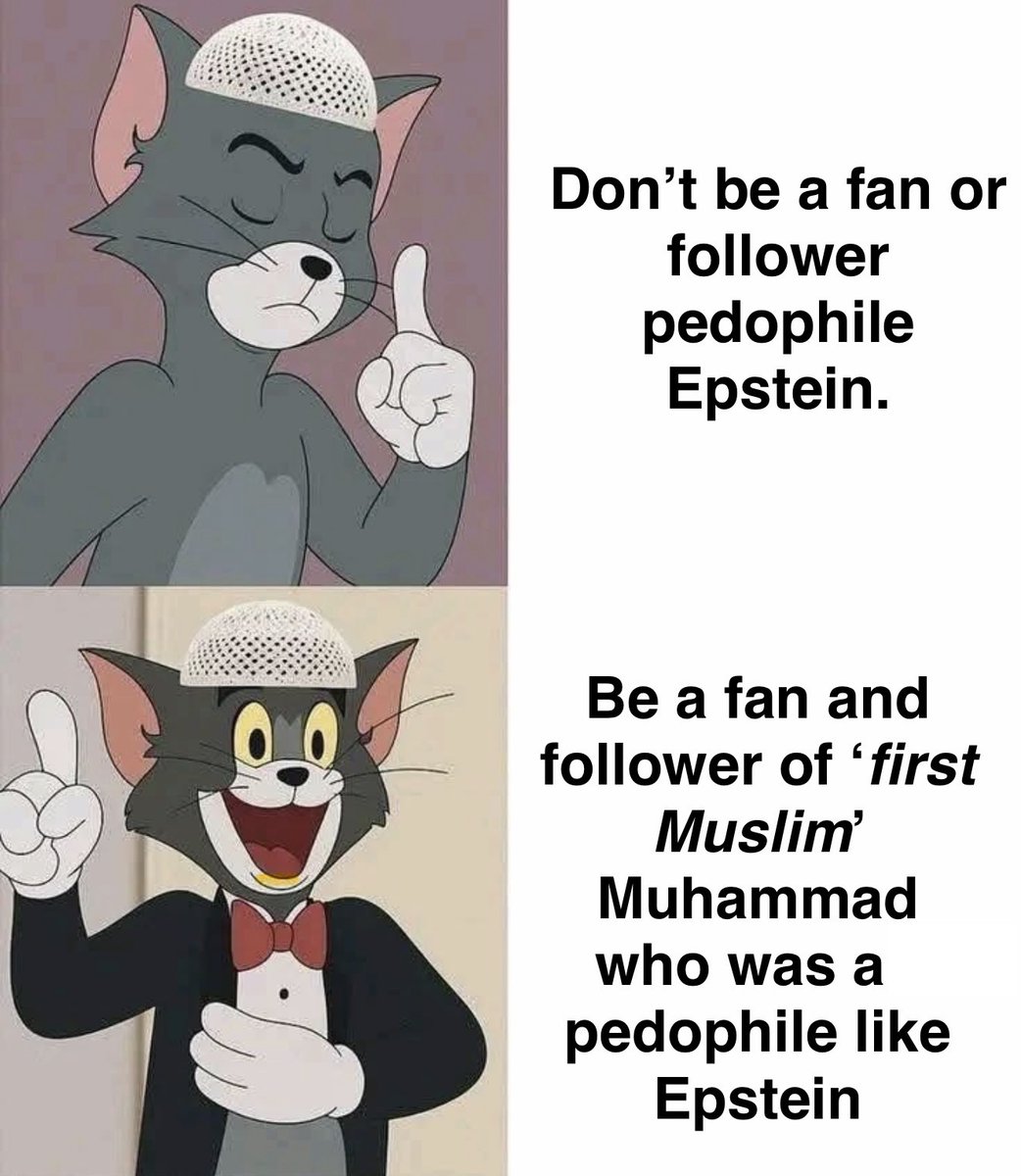 Epstein is a pedophile ❌
Muhammad is a pedophile ✅

Without deceit, Islam disintegrates.