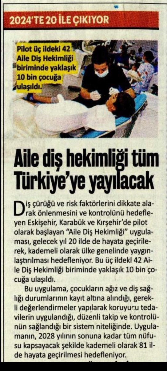 Söz verilen Aile diş hekimligi yeni hekim atamasi ile uygulanmali. Bu sayede birçok diş invaziv tedaviye gitmeden kuratrilacak . Randevu yogunlugu azaltilabilecek. Randevu süreleri uzayabilecek. Bu halkin diş tedavisine ulasabilmesi gerek !
<a href="/drmemisoglu/">Prof. Dr. Kemal Memişoğlu</a> 
#DişveEczadanOyYok
