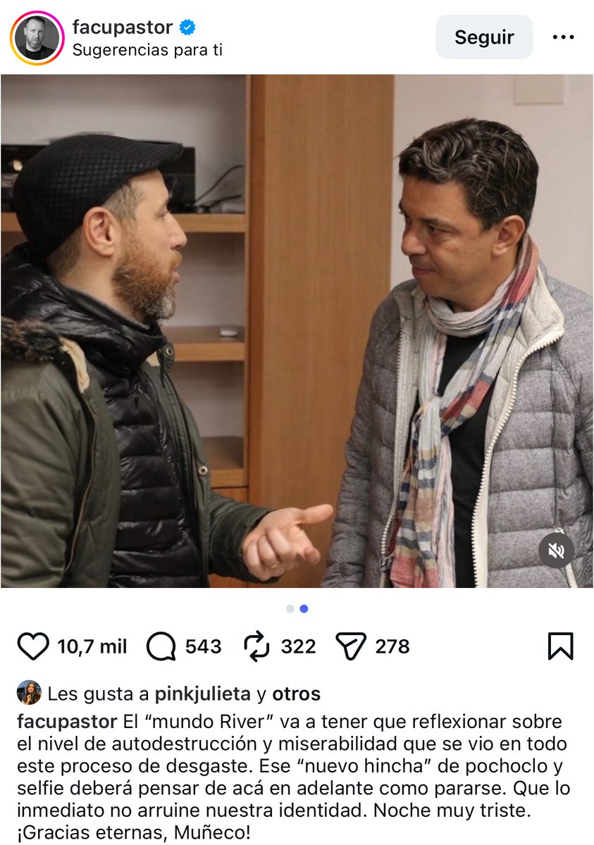 Pero de que habla este muchacho?
“Proceso de desgaste”? Intenta culpar al hincha que opina en vez de ver los resultados desastrosos que cosechó River, además de no ganar nada en 18 meses no por nada ni le dio para jugar la Libertadores…
La identidad es exigir.
Insólito y penoso.