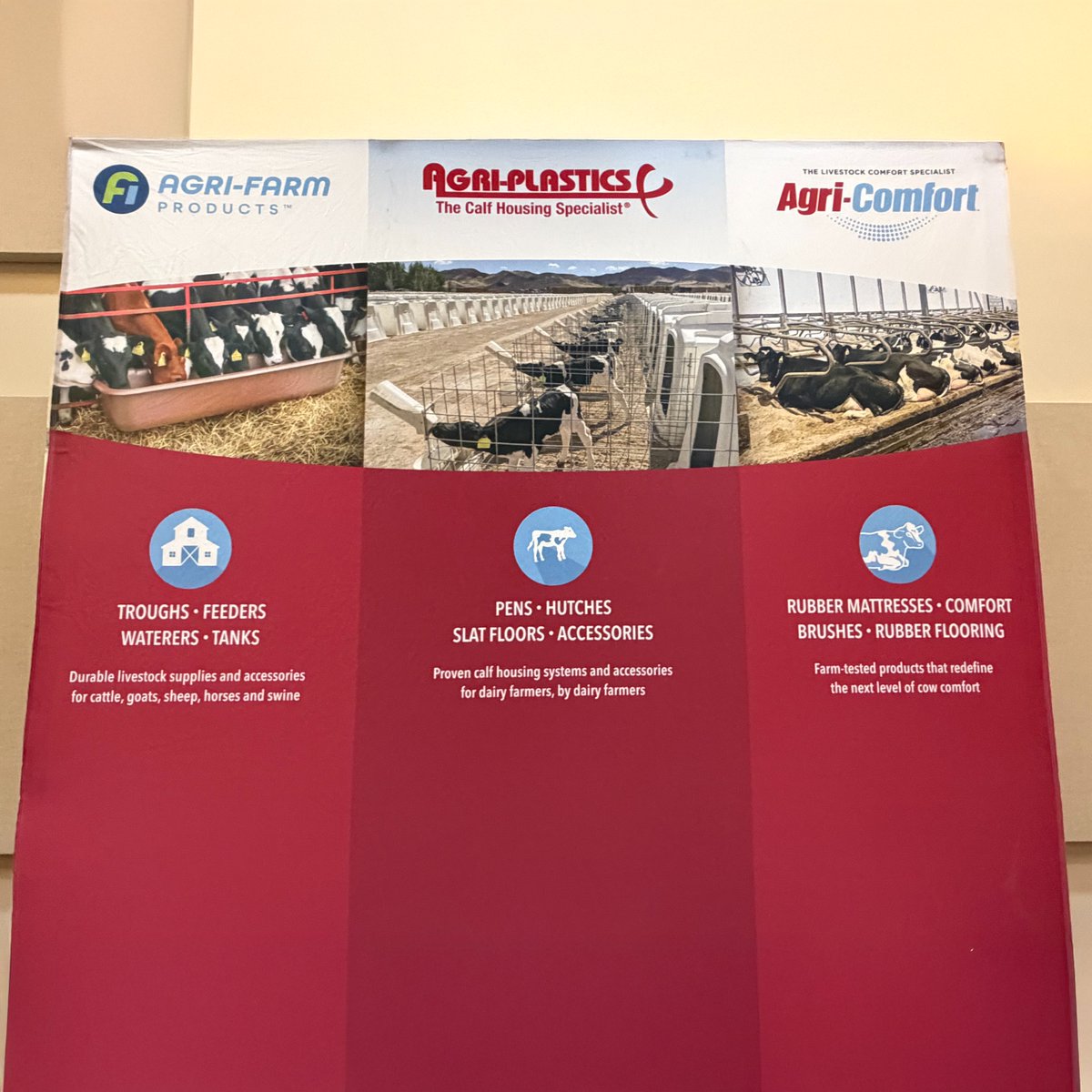 Comfort from the ground up. 🐄🥛

At the Nebraska State Dairy Association in West Point today showcasing Agri-Comfort rubber flooring for dairy cows. Better traction, healthier joints &amp; improved hoof health. Interlocking mats or rolls available. Stop by!