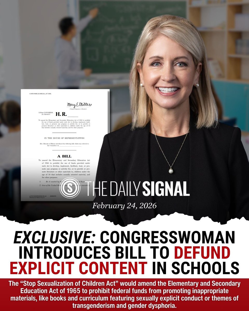 Parents deserve complete confidence that their tax dollars are being used to promote academic excellence — not to expose children to harmful and explicit material that undermines their innocence. 

My legislation draws a clear and enforceable line to ensure our schools remain