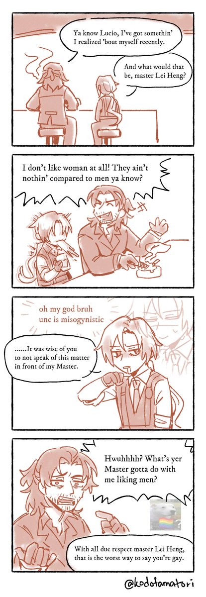 Comics are hard... dialogues are hard...
I wish for more fanart of Lucio and Lei Heng interacting together
#limbuscompany