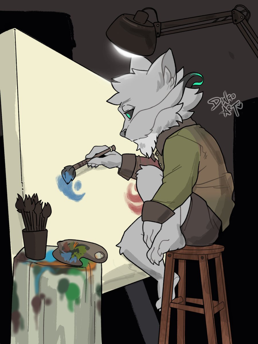 Art trade for <a href="/yariyarimi/">Yarimi</a> of this handsome fluffy boy Sadon, i loved him!! ❤️💕