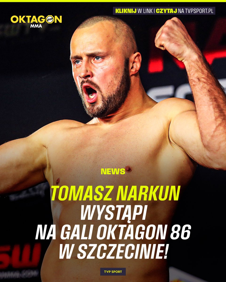 Na ten powrót sympatycy MMA nad Wisłą długo czekali! 𝐓𝐨𝐦𝐚𝐬𝐳 𝐍𝐚𝐫𝐤𝐮𝐧 zawalczy już 11 kwietnia – i będziecie to mogli zobaczyć w TVP Sport! 💪

📲 Więcej 👉 sport.tvp.pl/91764420/