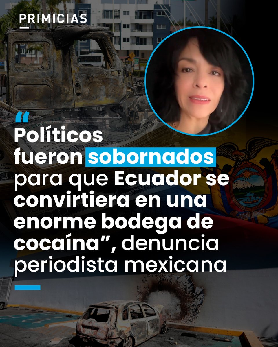 Según afirma la periodista mexicana de investigación Anabel Hernández, en 2010 el gobierno de Ecuador mantuvo una complicidad con los carteles de la droga, y estos grupos criminales organizados financiaron campañas de políticos en el país.  prim.ec/Q9rS50Yl93C