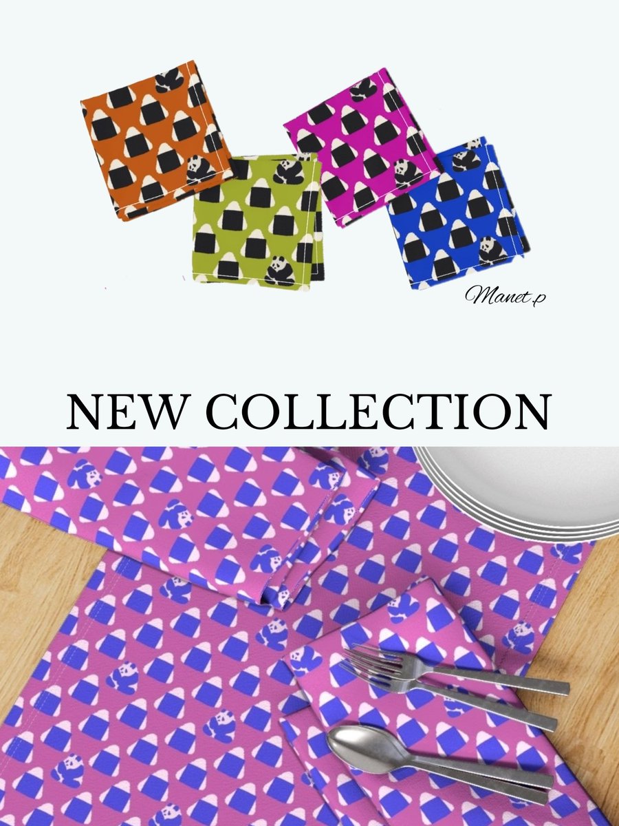 ManetPfineC's tweet image. Spoonflower is releasing a new pattern! A panda is hidden among a succession of rice balls.

 🇺🇸
spoonflower.com/profiles/manet…

 #spoonflower #DIY #handmade