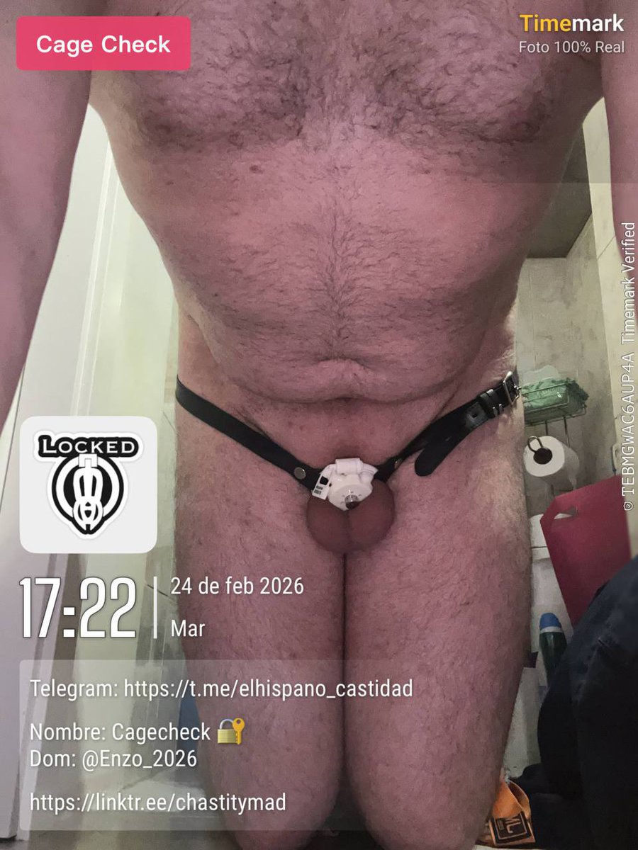 Enzo_2026's tweet photo. But @3z_boson is back to his usual #flatcage with inverted device.
Pero ha vuelto a su jaulita plana y con inversor.
#chastity #chastitycage #chastitysub #chastitypig #chastitycontrol #cagecheck #cagecontrol #ForbiddenFebruary https://t.co/TOGpQoSFhJ