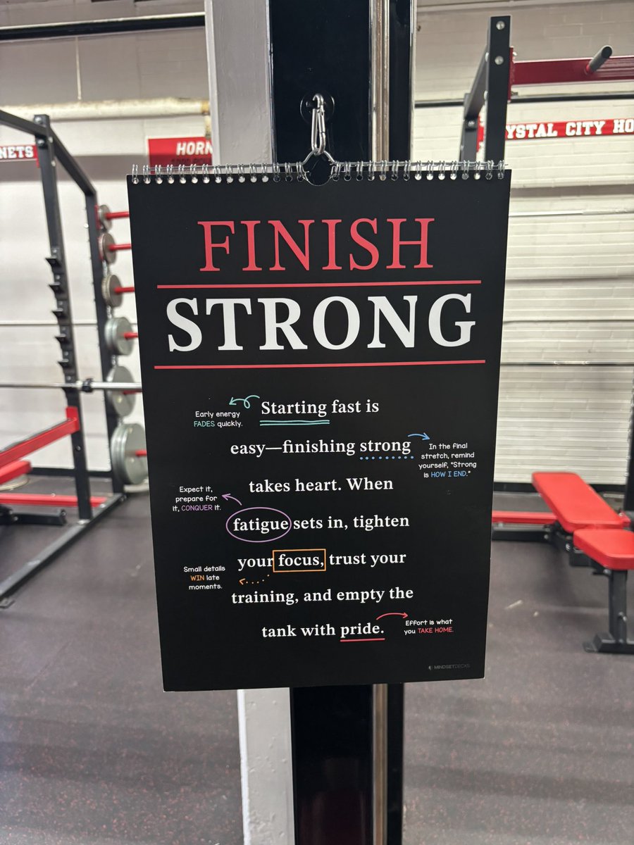CrystalCitySC's tweet photo. Finish everything you do!!! 
#HornetStrong
#FastHornets https://t.co/gwCFNsJbiA
