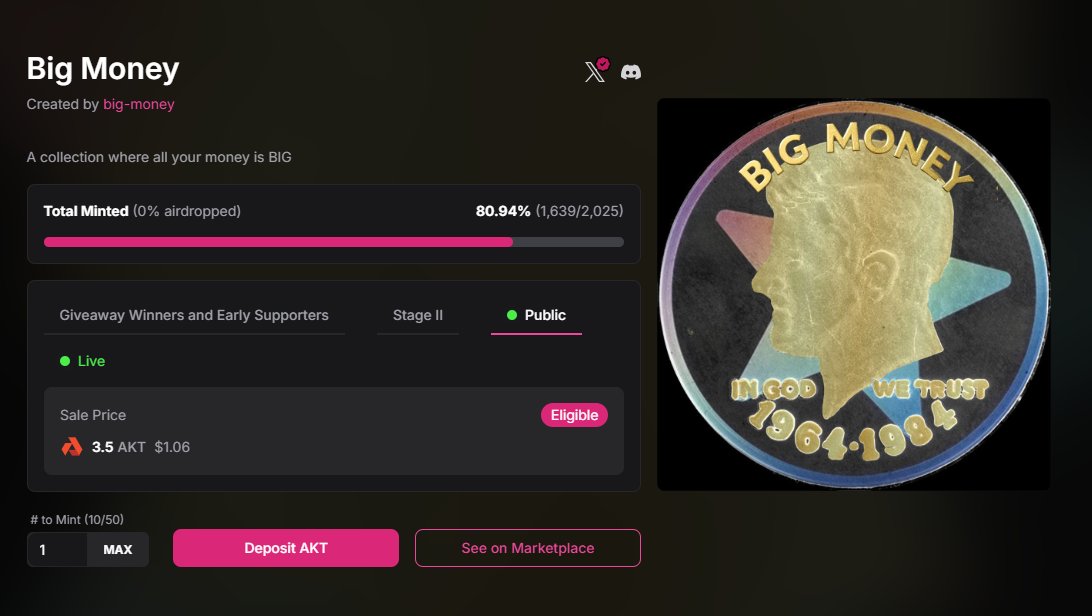 Big Money on Stargaze tweet media
