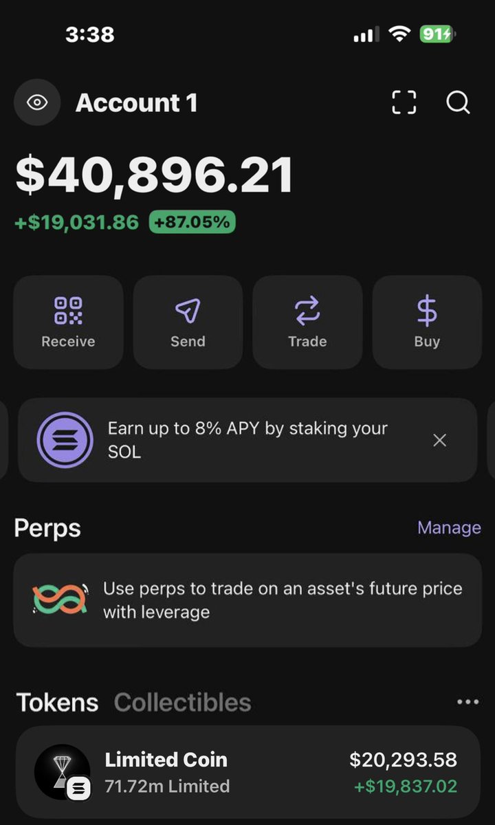 $Limited is skyrocketing 🚀🚀 printing massive profits on my alpha telegram group 🚀💰💥💰

If you’re in my  tg group your copy trade would have been on same profit as I am.

Ca: 7CWLxXfjRZ8WP8HVWBSHoti9pVP9FfN5UwZ71JyXpump