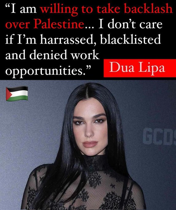 LailaPalestini1's tweet photo. Dua Lipa stands with Palestine 👏 https://t.co/sQuCY6Dxfa