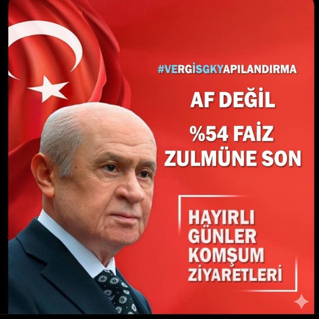 Sayın Devlet Bahçeli (<a href="/dbdevletbahceli/">Devlet Bahçeli</a>) ve Milliyetçi Hareket Partisi (<a href="/MHP_Bilgi/">MHP</a>);

“Faizler silinsin” sözü verildi.
Esnaf bu sözü unutmadı!

Ana para tamam,
ama faiz yükü artık taşınmıyor!

Taslak derhal Türkiye Büyük Millet Meclisi’ne gelsin, kanunlaşsın.
Esnaflar  batıyor