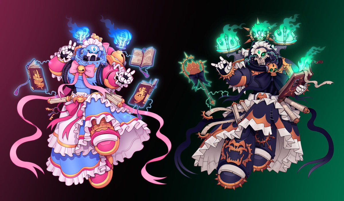 realized I never posted this version with both Loyalist and Chaos maid wizards ~ giving real Wicked vibes