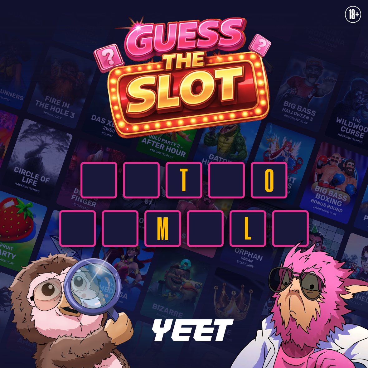 GUESS THE SLOT - $250 PRIZE POOL        

We are giving $50 to 5 random users who guess the answer correctly!        

- Follow @YEET, leave a like and repost    
- Comment with your answer + YEET ID  

Winners will be announced in the comments!