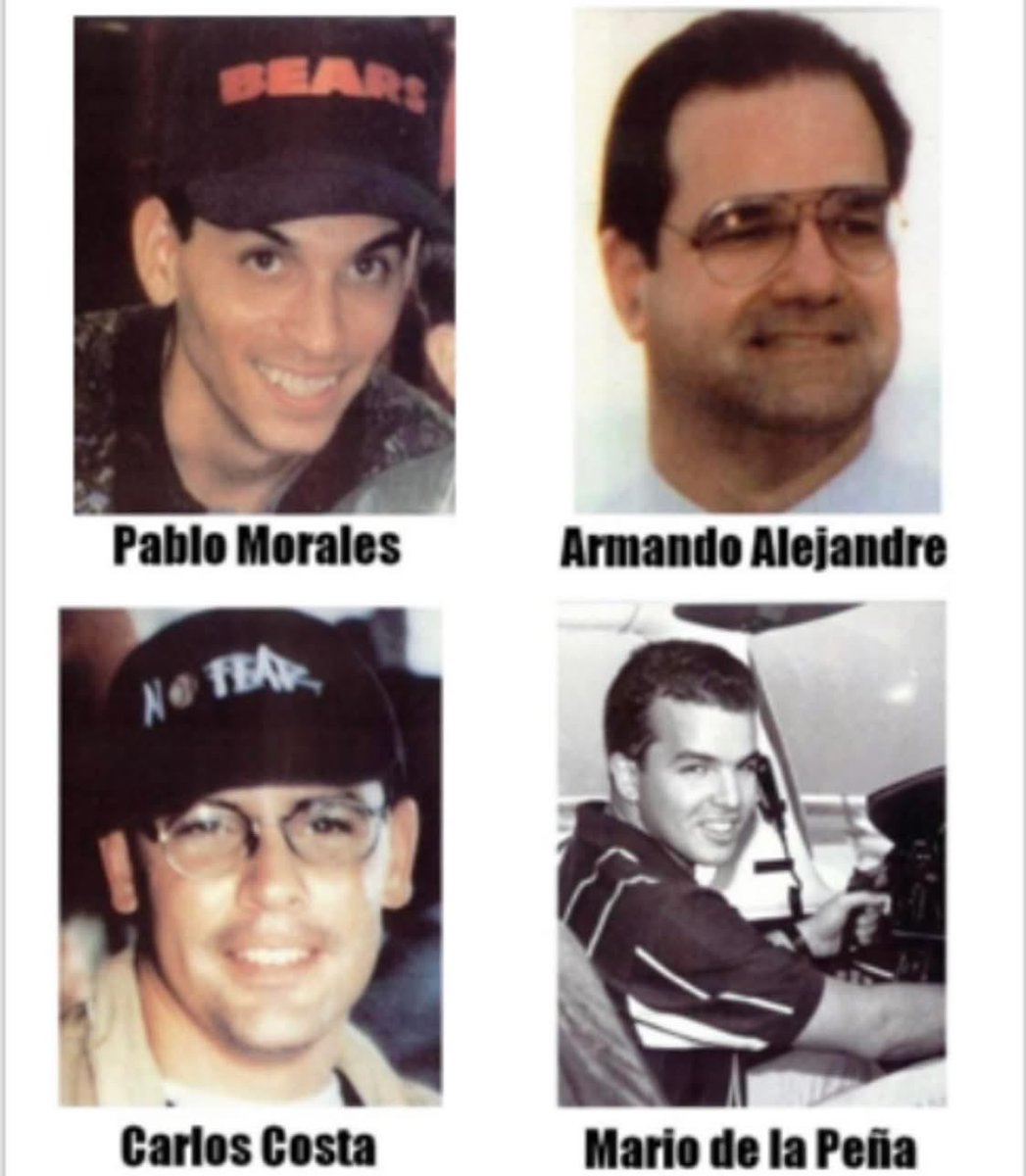 Mensaje del Dr. Oscar Elías Biscet desde Cuba. <a href="/OscarBiscet/">Dr. Oscar Biscet</a> 

30 aniversario del asesinato de los pilotos humanistas 

Mario de la Peña, Carlos Costa, Pablo Morales y Armando Alejandre perdieron sus vidas durante sus labores humanitarias en el Estrecho de Florida.

Un avión de