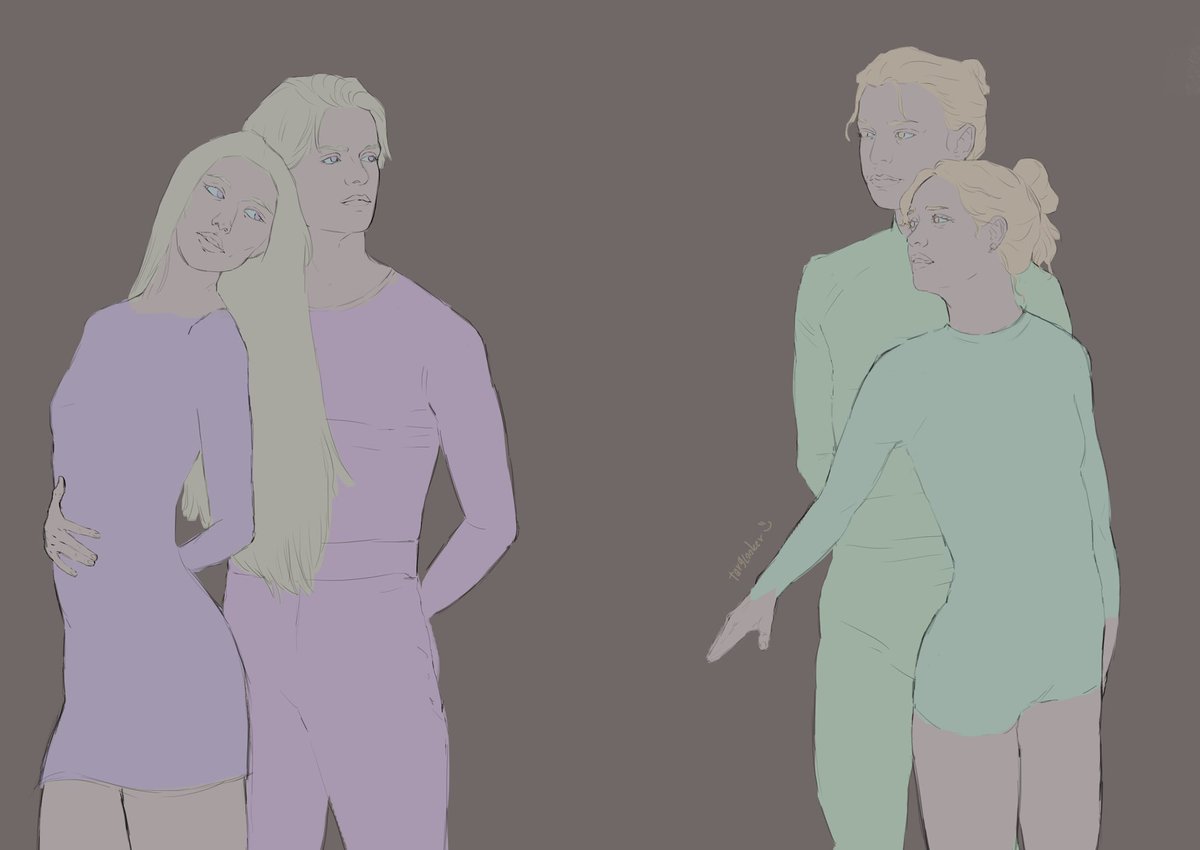 targcook's tweet photo. figure skating au sketch &amp; base colors https://t.co/twbCUwQk2V