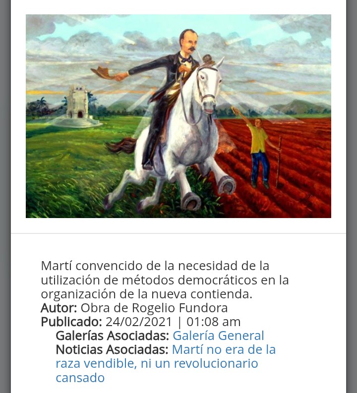 Martí no era de la raza vendible, ni un revolucionario cansado.
No fue el «grito» de una localidad aislada... sino diversos alzamientos coordinado la mayoría en la zona oriental del país, hicieron posible el inicio de «la guerra de Martí», cuyo legado permanece vivo en su pueblo