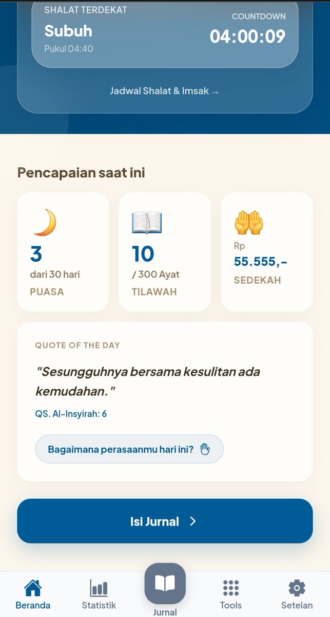Mengulik tampilan baru halaman beranda Jurnal Ramadan App 🎨
.
Penambahan fitur Doa ☑️
.
Yang mau mencoba silakan ya 👇
.
jurnalramadan.online