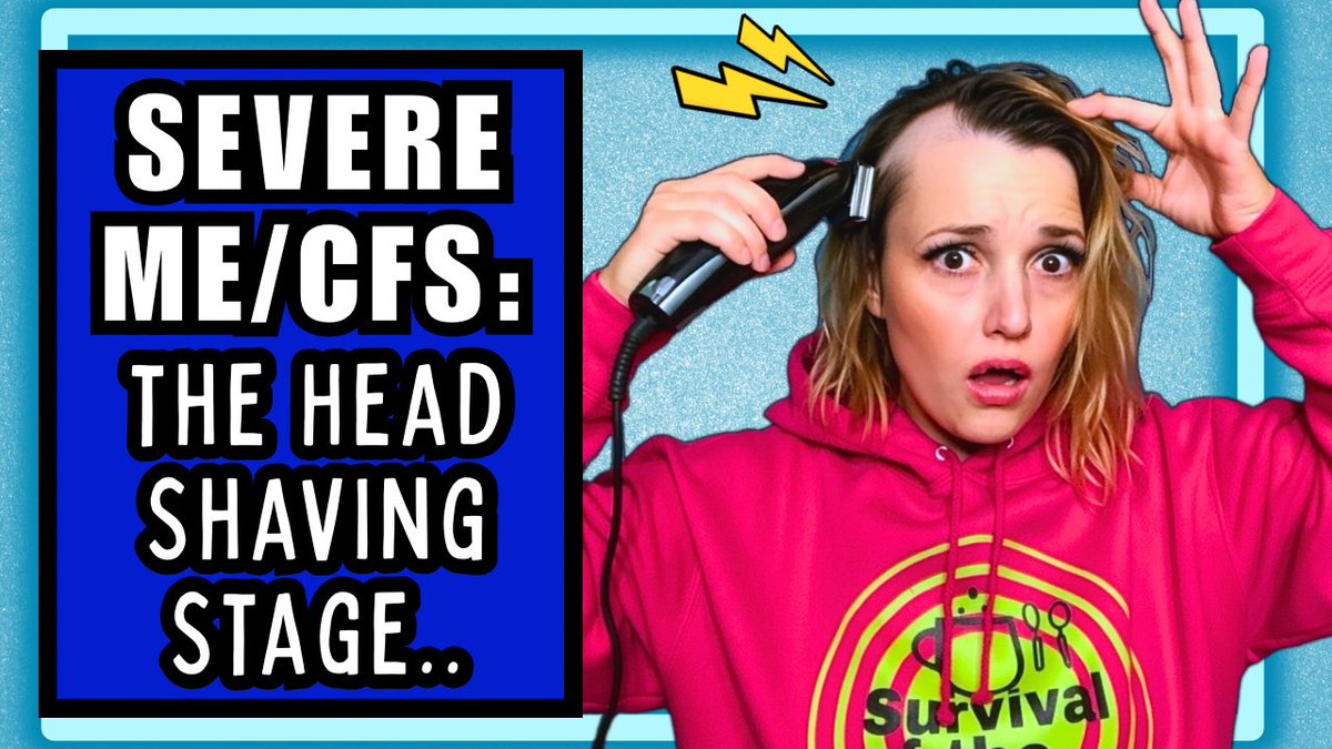 FatigueTheory's tweet photo. The hardest stage of severe ME/CFS isn't the wheelchair... it's realizing you have to shave your head. PEM from washing hair? Check. Mental toll? Brutal. But i found a hack that gave me energy back! 💇‍♀️😭

New video:  https://t.co/dPF8OVUJ6N

#MECFS #SevereMECFS #ChronicIllness https://t.co/Uk3YpMrnzV